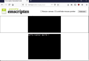Hello wasm dans firefox